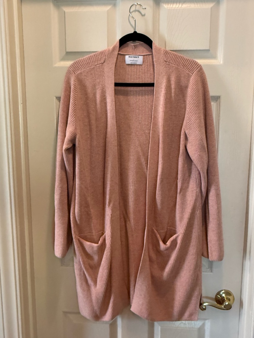 Old Navy Dusty Rose Open-Front Long Cardigan